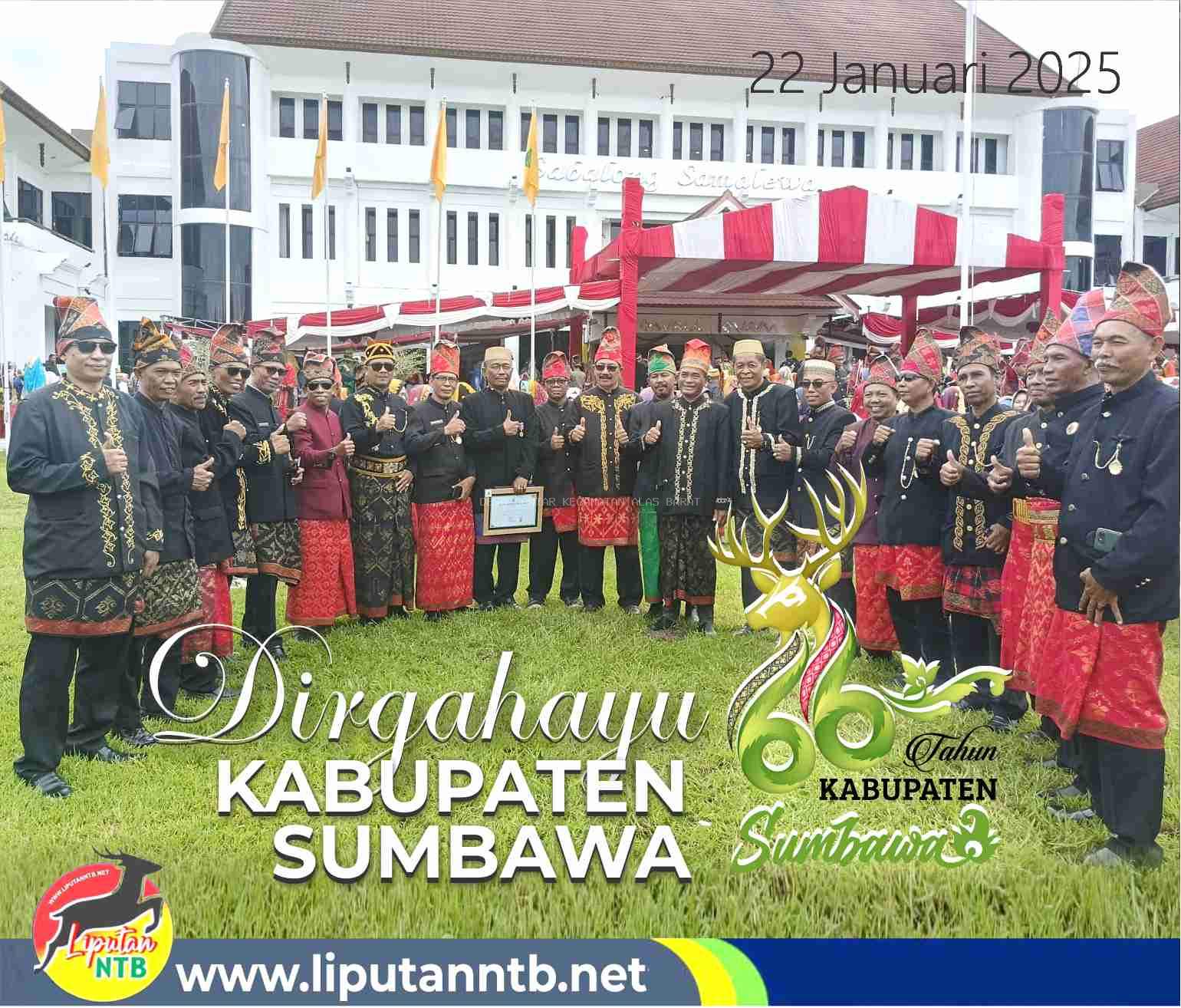 PULUHAN KEPALA DESA SE-KABUPATEN SUMBAWA HADIRI PERINGATAN HUT SUMBAWA KE-66